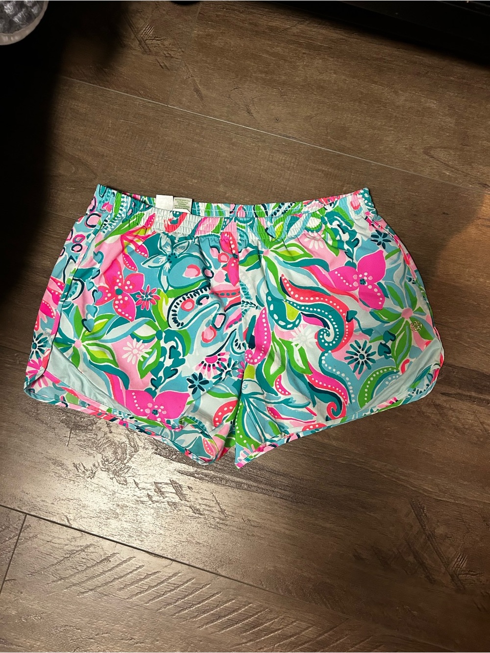 Lilly Pulitzer Women’s Floral Print Pink & Teal Athletic Shorts